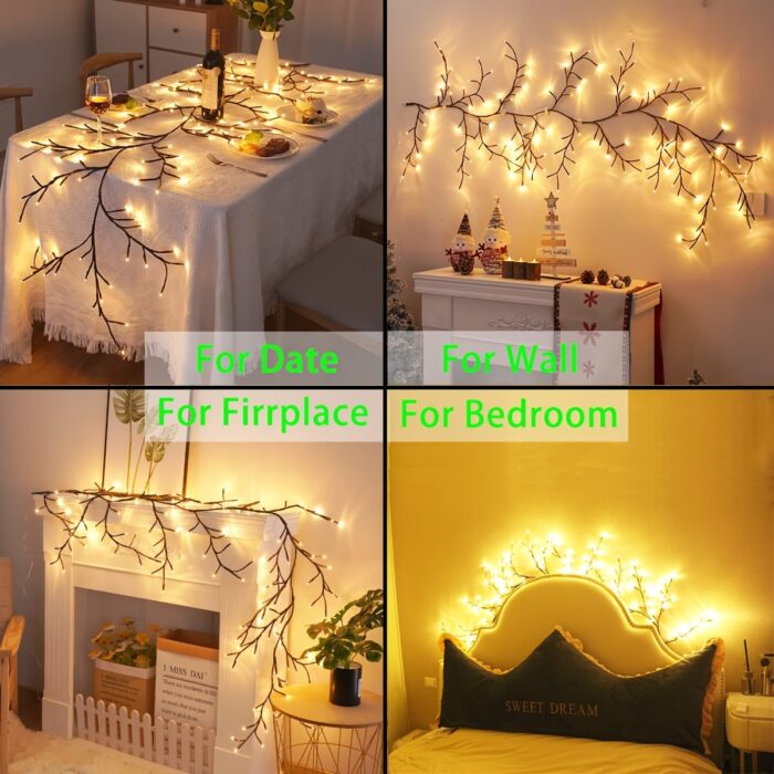 Warm White LED Birch Tree Light Bendable Willow Vine Lights Camped Party For Birthday Christmas Festival Perfect Gift - Image 5