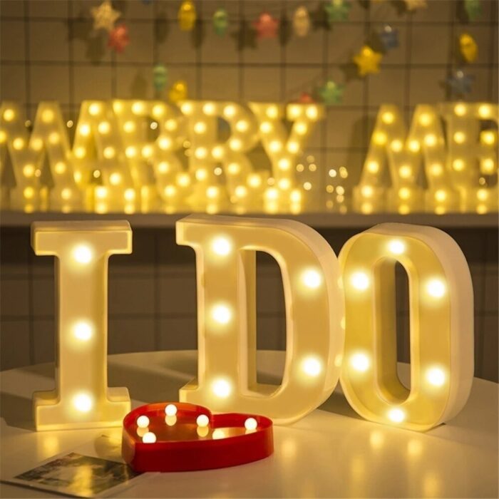 Number Letter Lamp Luminous Alphabet LED Lights Decororation Night Light for Home Wedding Birthday Christmas Party Decoration - Image 4