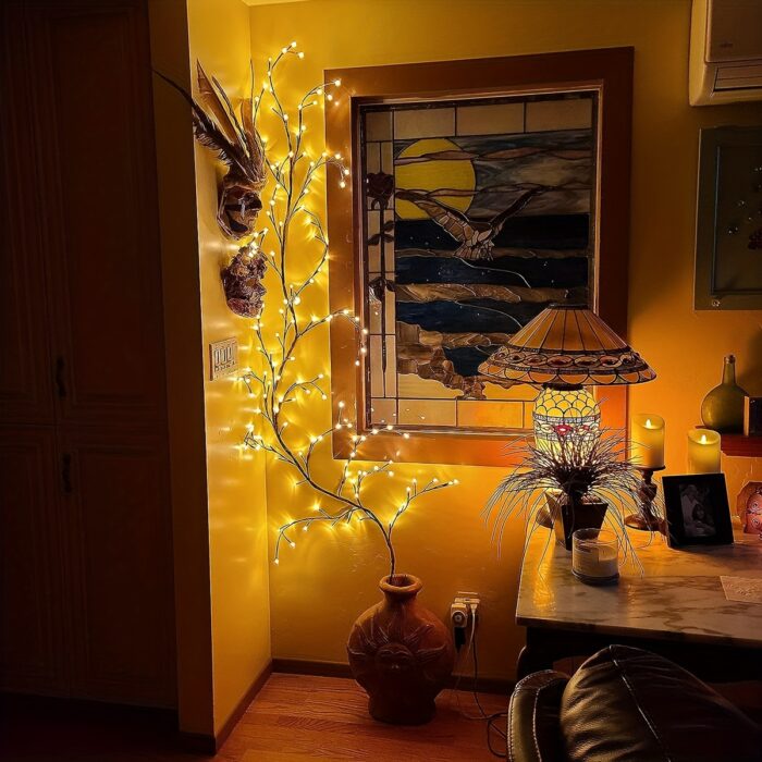 Warm White LED Birch Tree Light Bendable Willow Vine Lights Camped Party For Birthday Christmas Festival Perfect Gift - Image 3