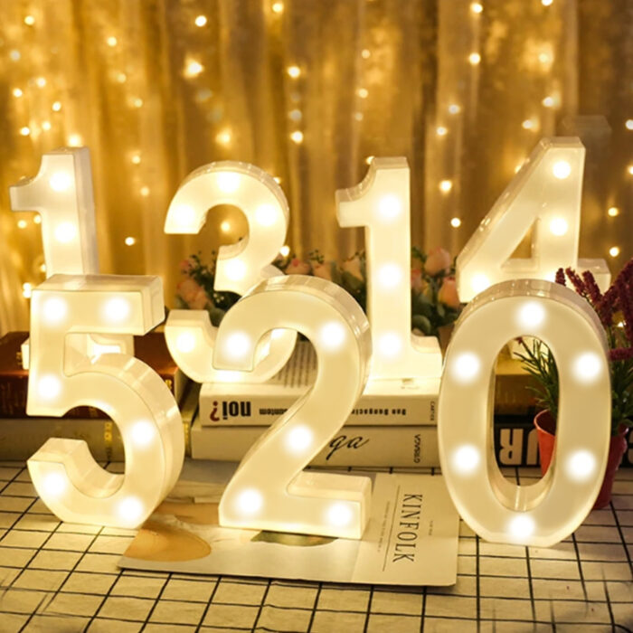 Number Letter Lamp Luminous Alphabet LED Lights Decororation Night Light for Home Wedding Birthday Christmas Party Decoration - Image 1