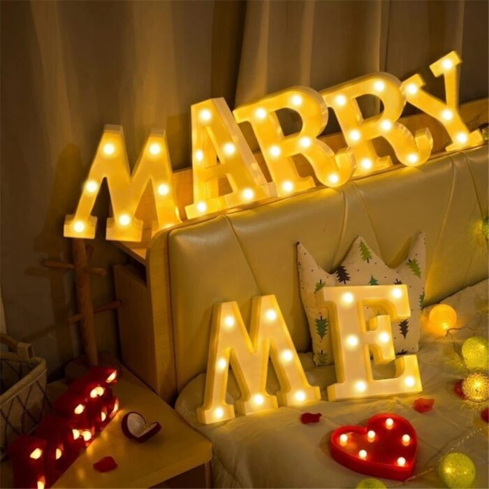 Number Letter Lamp Luminous Alphabet LED Lights Decororation Night Light for Home Wedding Birthday Christmas Party Decoration - Image 5