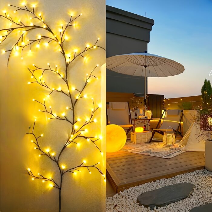 Warm White LED Birch Tree Light Bendable Willow Vine Lights Camped Party For Birthday Christmas Festival Perfect Gift - Image 4