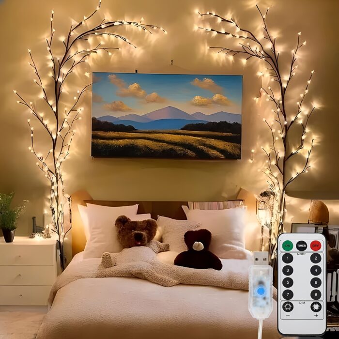 Warm White LED Birch Tree Light Bendable Willow Vine Lights Camped Party For Birthday Christmas Festival Perfect Gift - Image 1